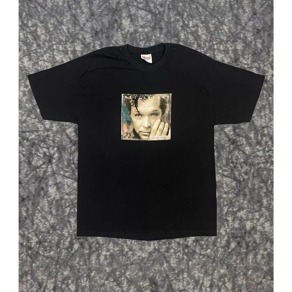 Vtg John Mellencamp Tshirt Cuttin Heads 2001 Tour Size Large Hanes Usa